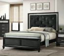 Lila King Upholstered Panel Bed in Black B4398-K