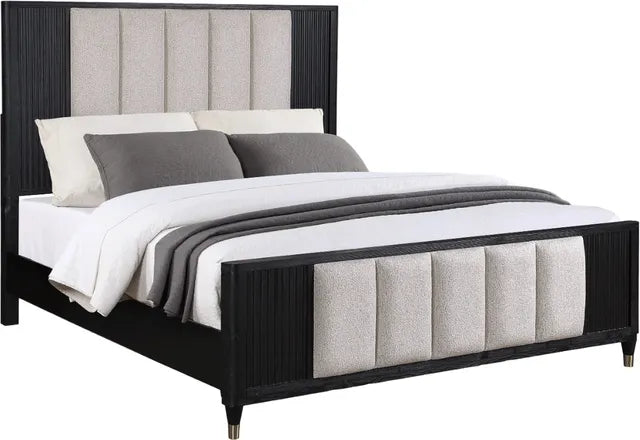 Kara Black Panel Bedroom